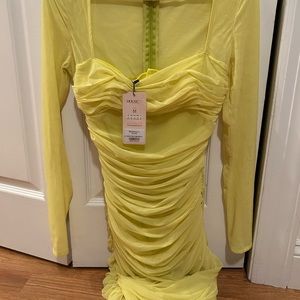 House of CB London Yellow Mini Dress